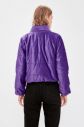 Trendyol Purple Zipper Covervelvet Inflatable Crop Coat galéria