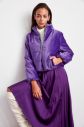 Trendyol Purple Zipper Covervelvet Inflatable Crop Coat galéria
