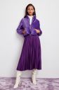 Trendyol Purple Zipper Covervelvet Inflatable Crop Coat galéria