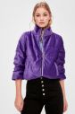 Trendyol Purple Zipper Covervelvet Inflatable Crop Coat galéria