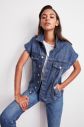 Trendyol Blue Oversize Denim Vest galéria