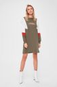 Trendyol Khaki Color Block Printed Knitted Dress galéria