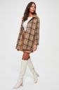 Trendyol Multicolored Collar Artificial Fur Detailed Plaid Kase Kaban galéria