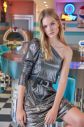 Trendyol Anthracite Single Sleeve Dress galéria