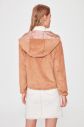 Trendyol Cinnamon Hooded Velvet Coat galéria