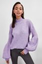 Trendyol Lila Knitting Detailed Balloon Sleeve Knitwear Sweater galéria