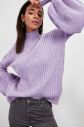 Trendyol Lila Knitting Detailed Balloon Sleeve Knitwear Sweater galéria