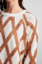Trendyol Ekru Baklava Patterned Knitwear Sweater galéria