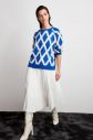 Trendyol Ekru Baklava Patterned Knitwear Sweater galéria