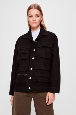 Trendyol Black Pocket Detailed Denim Jacket