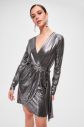 Trendyol Anthracite Binding Detailed Glossy Dress galéria