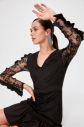 Trendyol Black Skirt Tips Frilled Drape Collar Dress galéria
