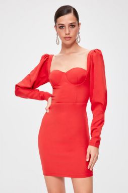Trendyol Red Kiss Collar Dress