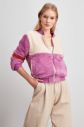 Trendyol Lila Ribana Detailed Color Block Soft Plush Coat galéria