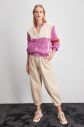 Trendyol Lila Ribana Detailed Color Block Soft Plush Coat galéria
