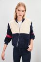 Trendyol Lila Ribana Detailed Color Block Soft Plush Coat galéria