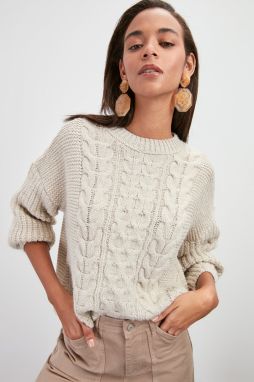 Trendyol Stone Patterned Knitwear Sweater