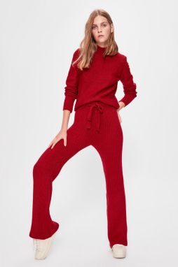 Trendyol Burgundy Fitilli Knitwear Pants