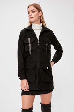 Trendyol Black Pocket Detailed Coat