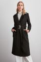 Trendyol Black Long Metal Buckle Belt Edging Coat galéria