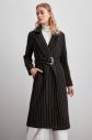 Trendyol Black Long Metal Buckle Belt Edging Coat galéria