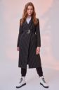 Trendyol Black Long Metal Buckle Belt Edging Coat galéria