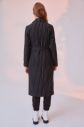 Trendyol Black Long Metal Buckle Belt Edging Coat galéria