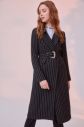 Trendyol Black Long Metal Buckle Belt Edging Coat galéria