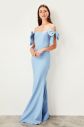 Trendyol Blue Bow detailed evening dress galéria