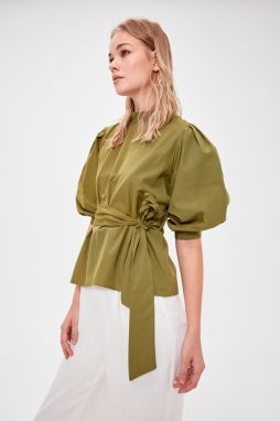Trendyol Green Binding Detailed Blouse