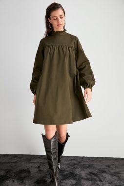 Trendyol Khaki Collar Detailed Dress