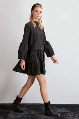 Trendyol Black Wide Cut Taffeta Dress