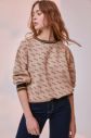 Trendyol Camel Printed Knitted Sweatshirt galéria