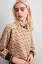 Trendyol Camel Printed Knitted Sweatshirt galéria