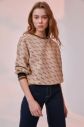 Trendyol Camel Printed Knitted Sweatshirt galéria