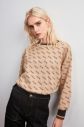 Trendyol Camel Printed Knitted Sweatshirt galéria