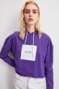 Trendyol Purple Printed Knitted Sweatshirt galéria