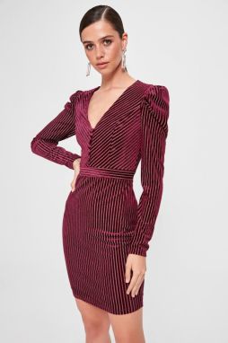 Trendyol Purple Button Detailed Dress