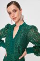 Trendyol Emerald Green Ribbed Lace Dress galéria