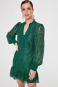 Trendyol Emerald Green Ribbed Lace Dress galéria