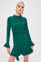 Trendyol Emerald Green Collar Detailed Flywheel Dress galéria