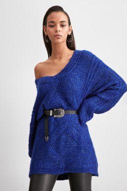 Trendyol Saks Knitted Detailed Knitwear Dress