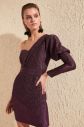 Trendyol Purple Single Sleeve Detailed Dress galéria