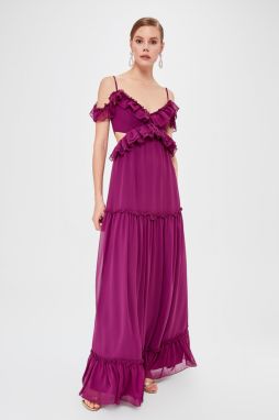 Trendyol Myrrh Frill Detailed Evening Dress & Graduation Dress