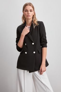 Trendyol Black Button Detailed Blazer Jacket