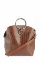 Trendyol Taba Buckle Detailed Kroko Women's Shoulder Bag galéria