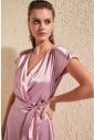 Trendyol Lila Belt Flywheel Detailed Dress galéria