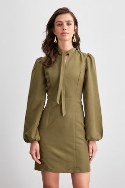 Trendyol Khaki Binding Detailed Dress