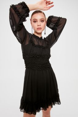 Trendyol Black Frill Detailed Dress