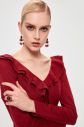 Trendyol Burgundy Flywheel Dress galéria